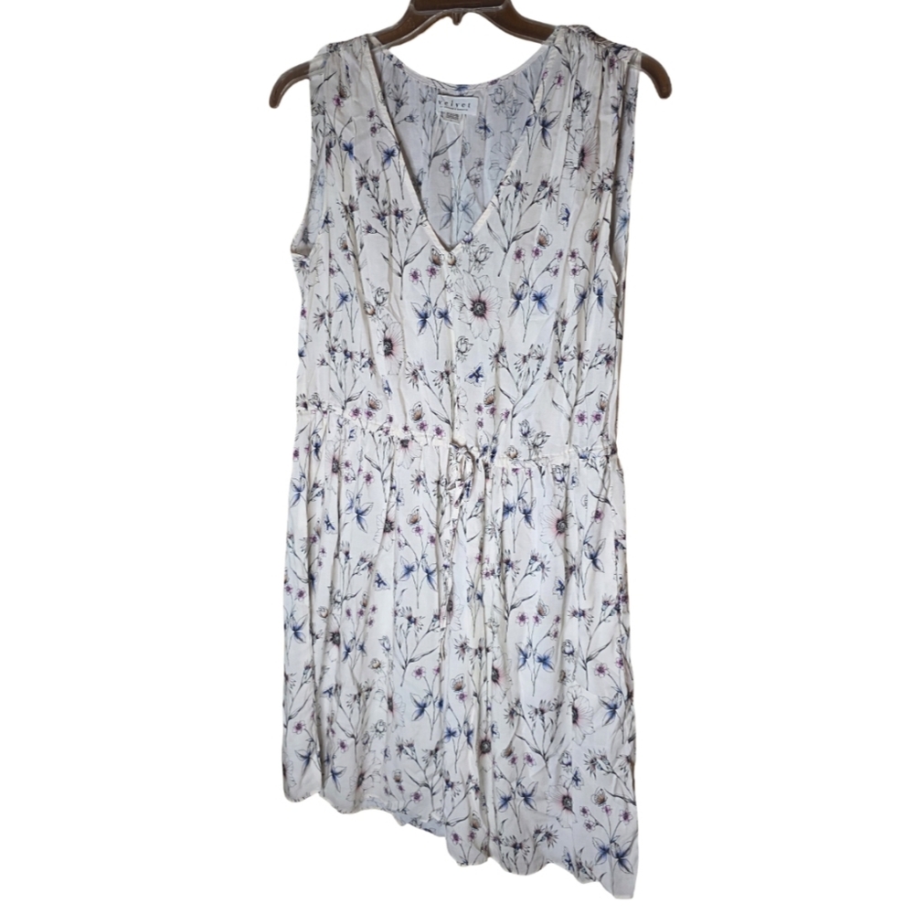 Velvet by Graham & Spencer Floral Sleeveless Dress Size L